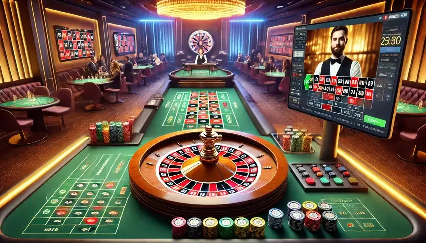 Roue de roulette de casino en ligne