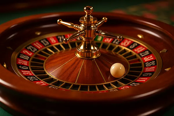Spinning roulette ball