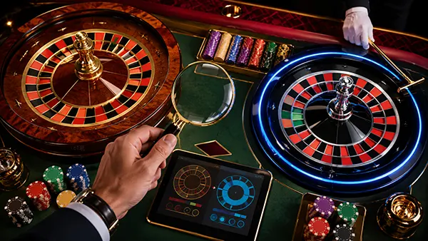 Live roulette table