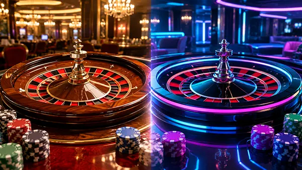 Live roulette table